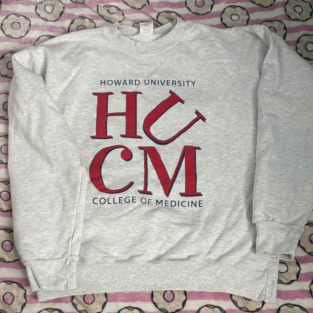 Hanes Gray Howard University Crewneck Sweater